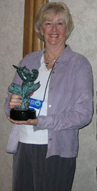 Rhys with award